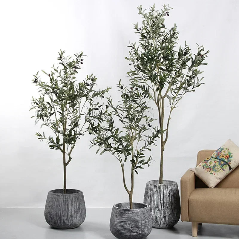Small Artificial Olive Tree, Fake Green Plant Pot, Indoor and Outdoor Pot Decor, Window Simulation, Home and Hotel, 120Cm, 150Cm