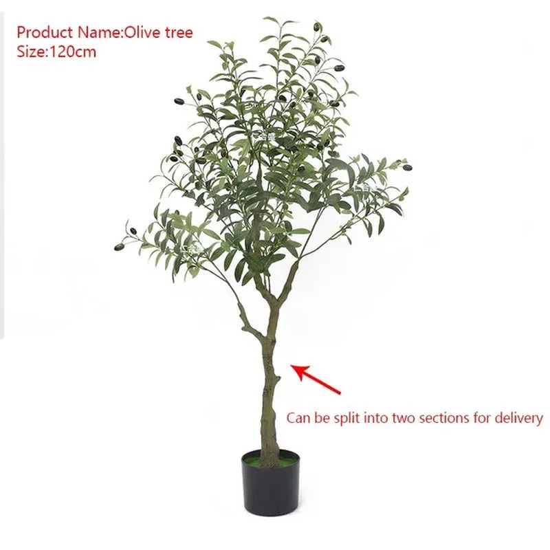 Large Artificial Olive Branches and Fruits, Fake Plant, Potted Branches, Home, Office, Living Room, Floor Bonsai, 60-240Cm