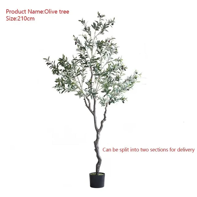 Large Artificial Olive Branches and Fruits, Fake Plant, Potted Branches, Home, Office, Living Room, Floor Bonsai, 60-240Cm