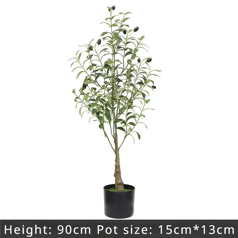 Small Artificial Olive Tree, Fake Green Plant Pot, Indoor and Outdoor Pot Decor, Window Simulation, Home and Hotel, 120Cm, 150Cm