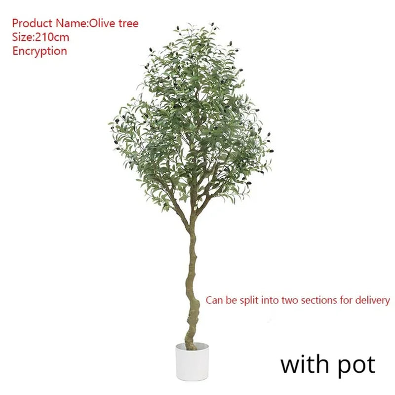 Large Artificial Olive Branches and Fruits, Fake Plant, Potted Branches, Home, Office, Living Room, Floor Bonsai, 60-240Cm