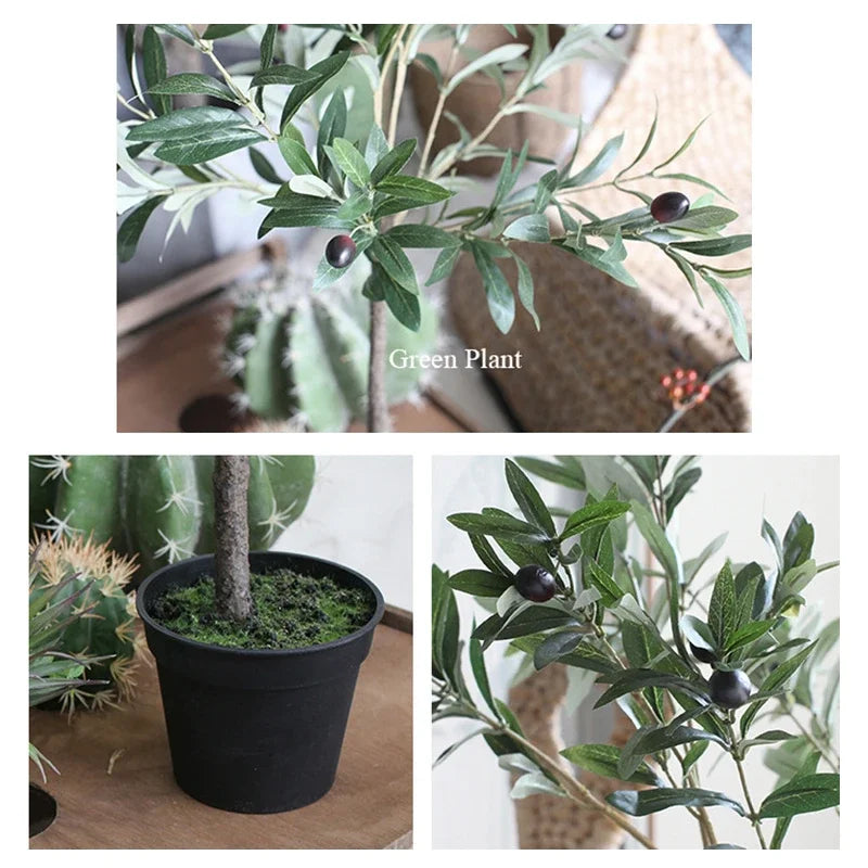 Large Artificial Olive Branches and Fruits, Fake Plant, Potted Branches, Home, Office, Living Room, Floor Bonsai, 60-240Cm