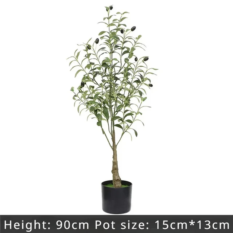 Small Artificial Olive Tree, Fake Green Plant Pot, Indoor and Outdoor Pot Decor, Window Simulation, Home and Hotel, 120Cm, 150Cm