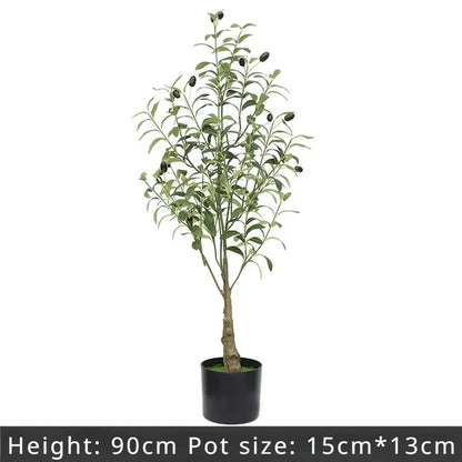 Small Artificial Olive Tree, Fake Green Plant Pot, Indoor and Outdoor Pot Decor, Window Simulation, Home and Hotel, 120Cm, 150Cm