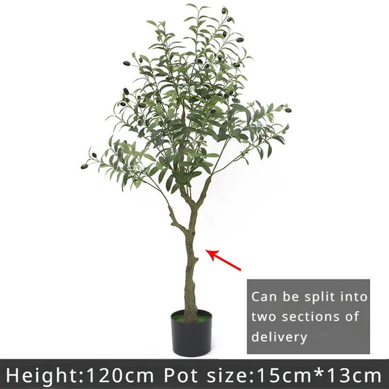 Small Artificial Olive Tree, Fake Green Plant Pot, Indoor and Outdoor Pot Decor, Window Simulation, Home and Hotel, 120Cm, 150Cm