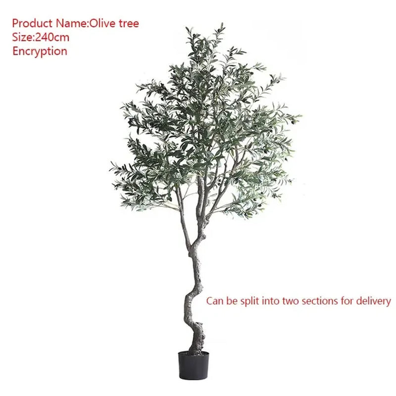 Large Artificial Olive Branches and Fruits, Fake Plant, Potted Branches, Home, Office, Living Room, Floor Bonsai, 60-240Cm